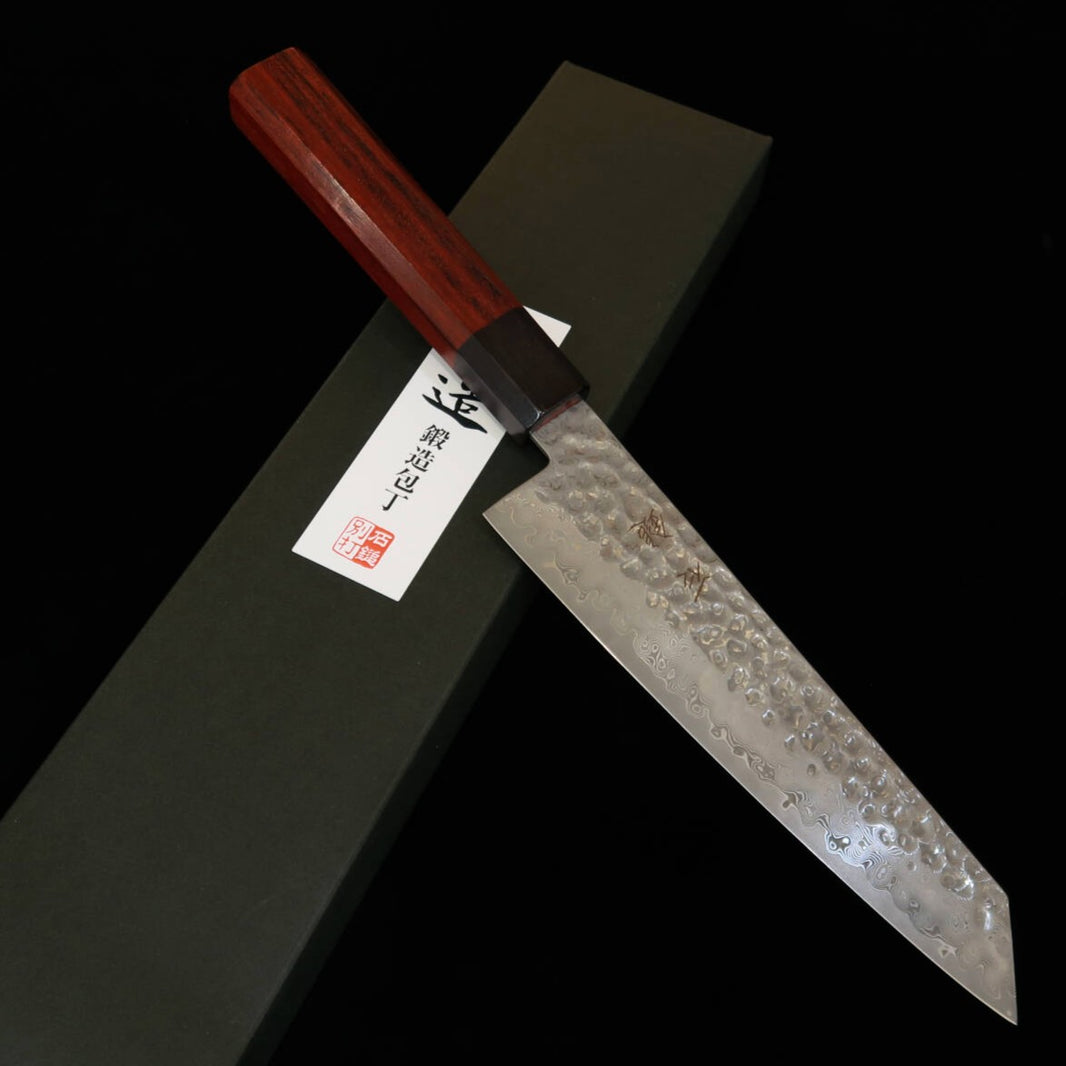 石鎚ISHIDUCHI 切付 VG10 67層ダマスカス ローズ八角黒檀口（180mm）