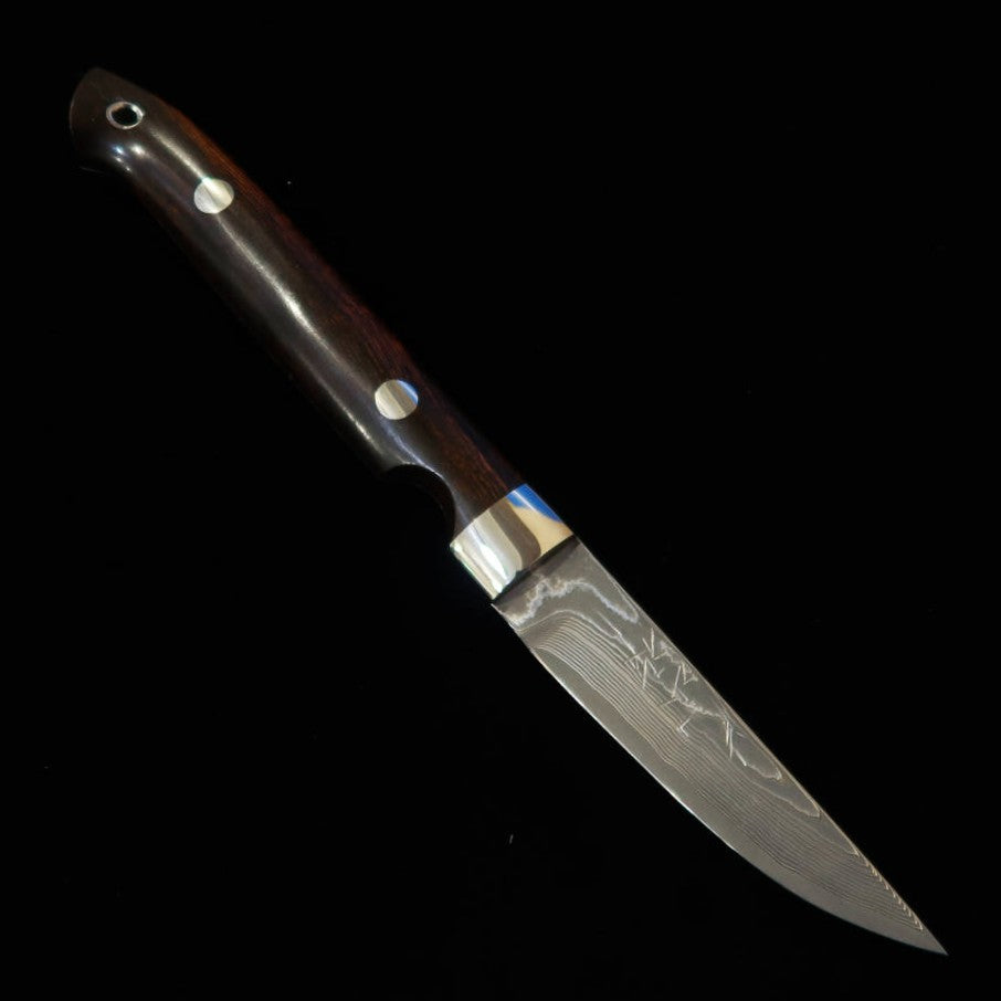 片山 雄太YUTA KATAYAMA "川蝉" ストレート VG10 ニッケルダマスカス アイアンウッド （73mm）