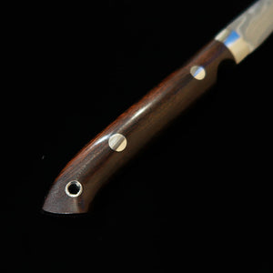 片山 雄太YUTA KATAYAMA "川蝉" ストレート VG10 ニッケルダマスカス アイアンウッド （73mm）