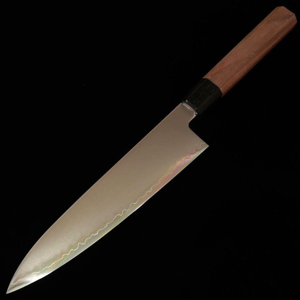 景清KAGEKIYO 牛刀 クロマックス セミステンレス 　ウォルナット八角柄（210mm）