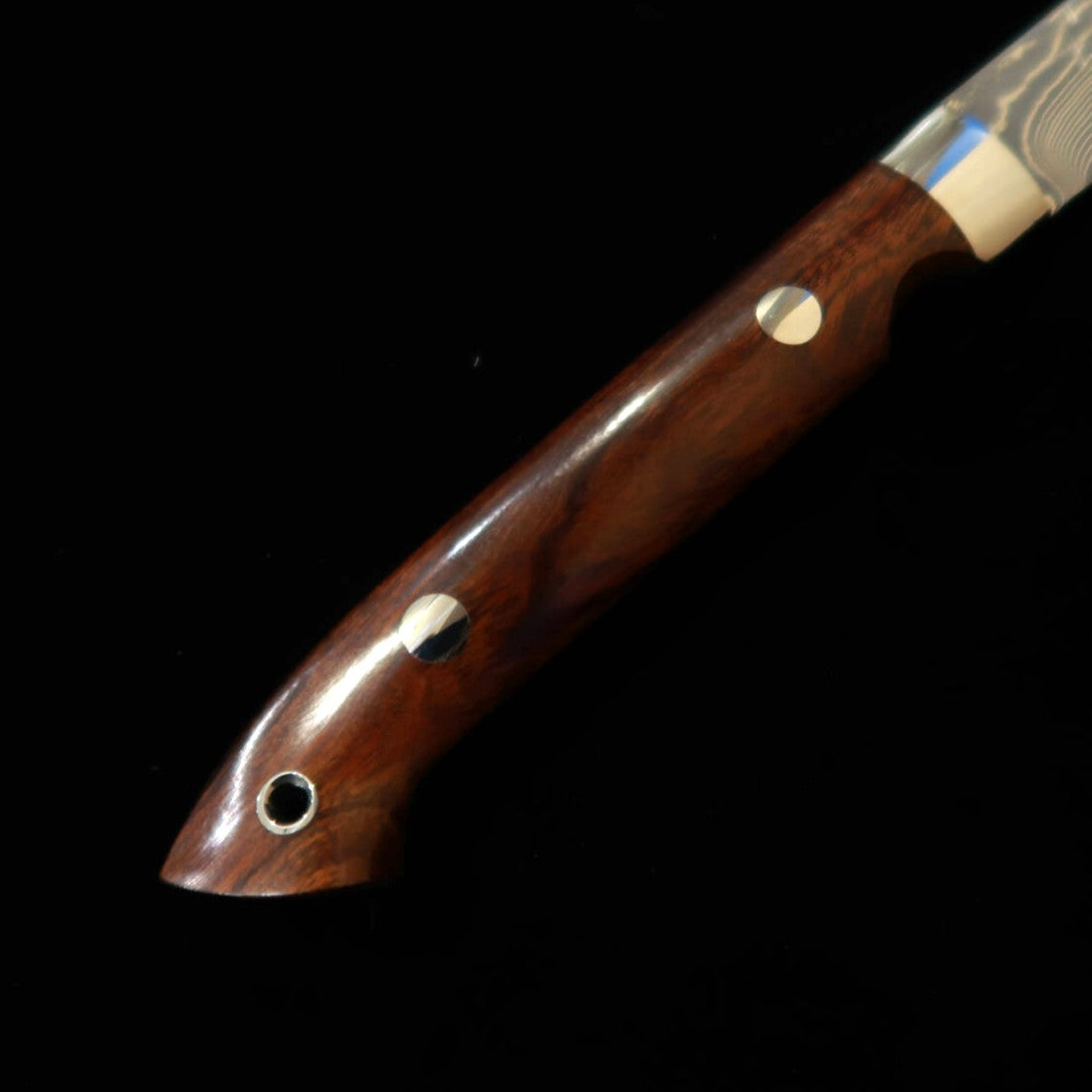 Yuta Katayama "Kawasemi" Spear VG10 Nickel Damascus Ironwood (73mm)