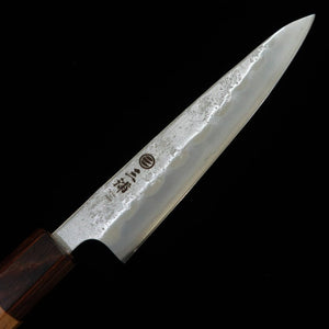 Faca Petty MIURA, aço Prata Nº3, acabamento Nashiji, cabo de Keyaki (135/150mm)
