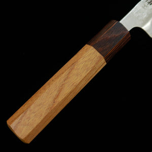 Faca Petty MIURA, aço Prata Nº3, acabamento Nashiji, cabo de Keyaki (135/150mm)