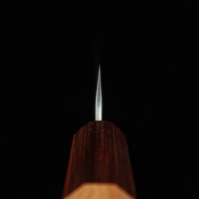 Faca Petty MIURA, aço Prata Nº3, acabamento Nashiji, cabo de Keyaki (135/150mm)