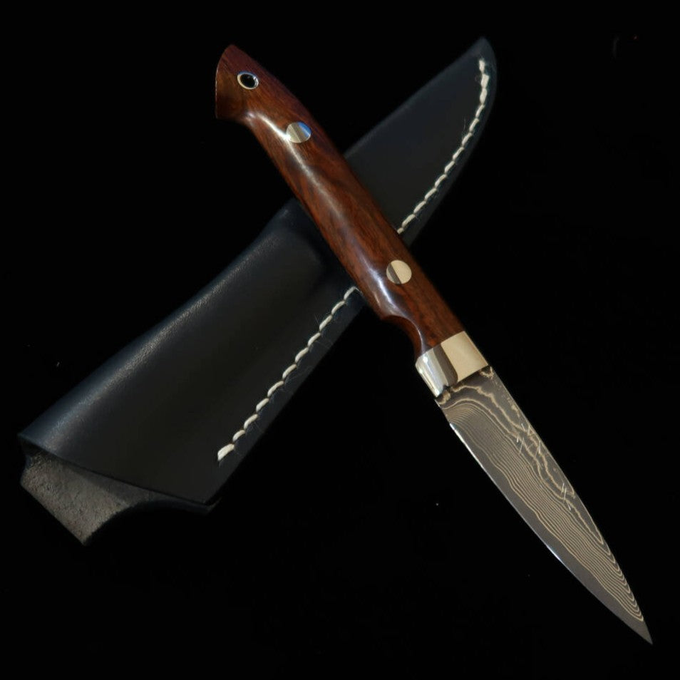片山 雄太YUTA KATAYAMA "川蝉" スピア VG10 ニッケルダマスカス アイアンウッド （73mm）