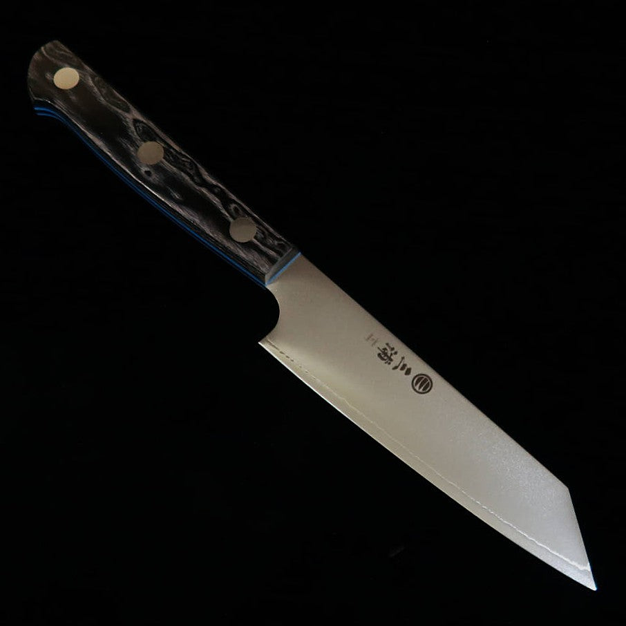 三浦MIURA 切付ペティ SLD 黒合板柄 カラーライン（120mm）