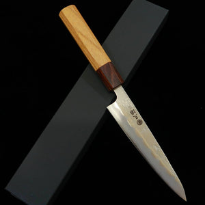 Faca Petty MIURA, aço Prata Nº3, acabamento Nashiji, cabo de Keyaki (135/150mm)