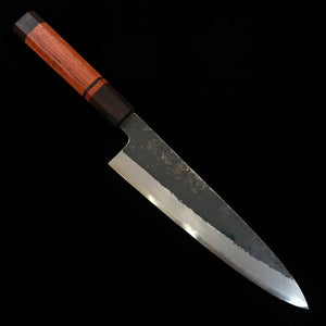 三浦頂MIURA Itadaki 田中義一 牛刀 白紙二号 黒打ち ブビンガハンドル （210ｍｍ）