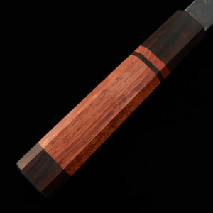 MIURA Itadaki, couteau de chef, acier Shirogami n°2, finition noire, manche en bubinga (210 mm)