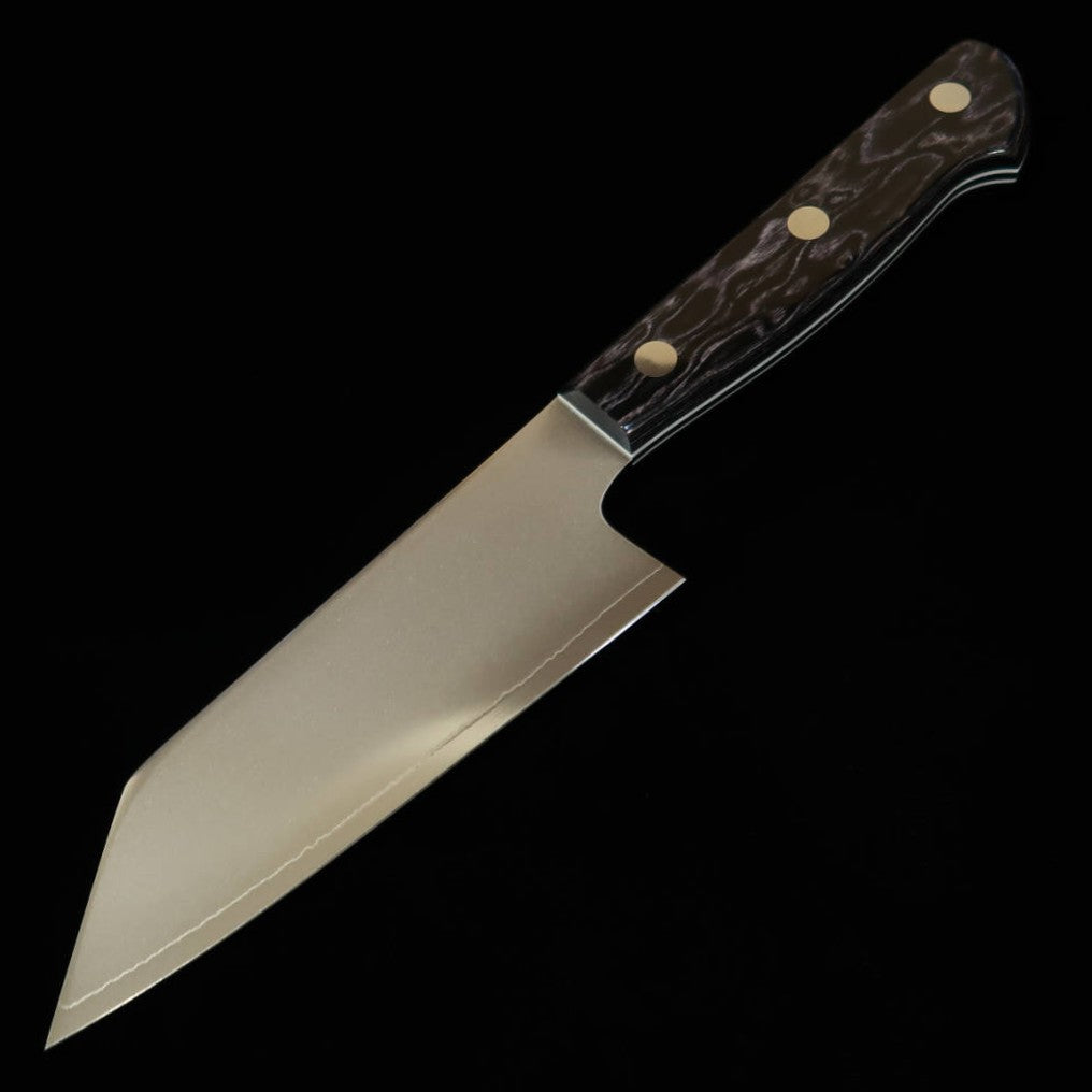 三浦MIURA 切付三徳 SLD 黒合板柄 カラーライン（135mm）
