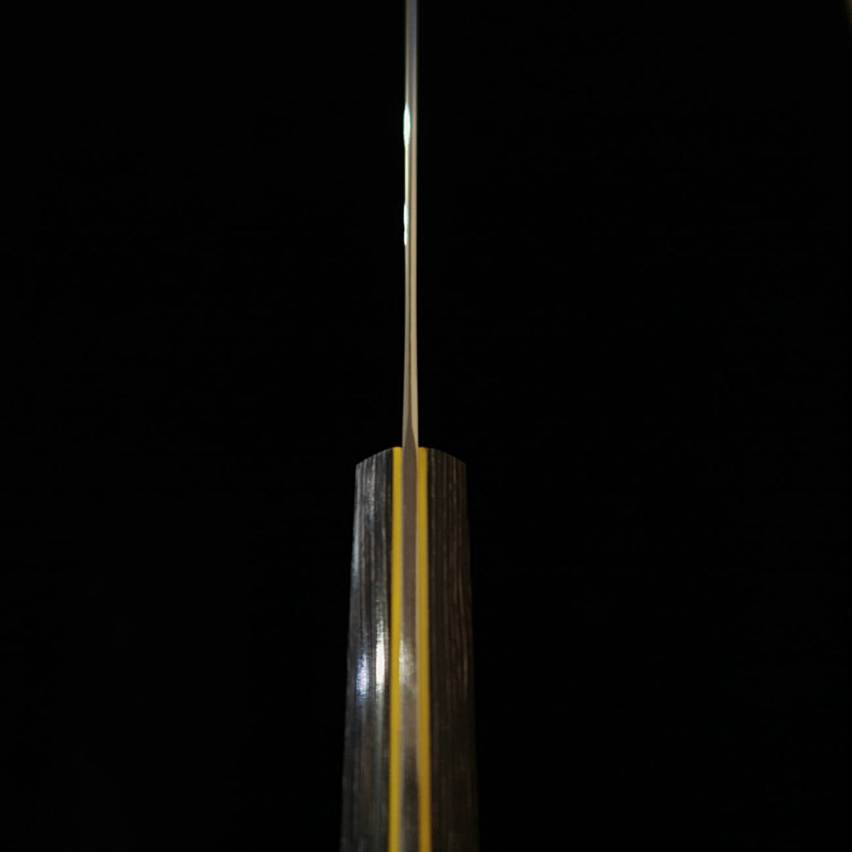 三浦MIURA 切付三徳 SLD 黒合板柄 カラーライン（135mm）