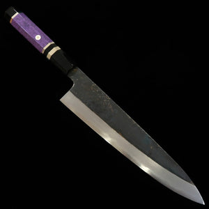 MIURA Tadaki Gyuto, White Steel No. 2, Kurouchi, Custom Handle (240mm)