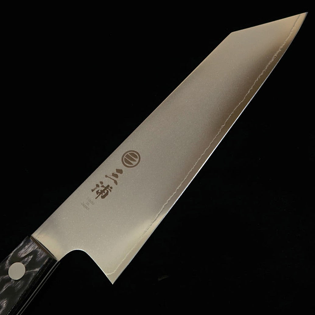 三浦MIURA 切付三徳 SLD 黒合板柄 カラーライン（180mm）
