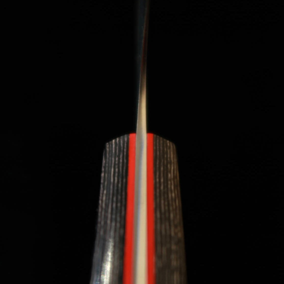 三浦MIURA 切付三徳 SLD 黒合板柄 カラーライン（180mm）