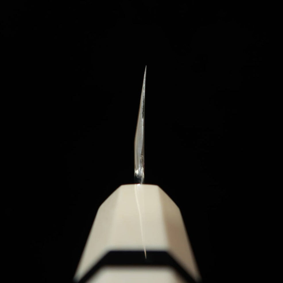 MIURA Obidama Gyuto simple biseau Acier Gin-san No.3 Finition bois de polissage Manche Corian (240 mm)