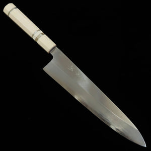 三浦佩 MIURA Obidama 片刃牛刀 銀紙三号 木砥仕上げ コーリアンハンドル  (240mm)