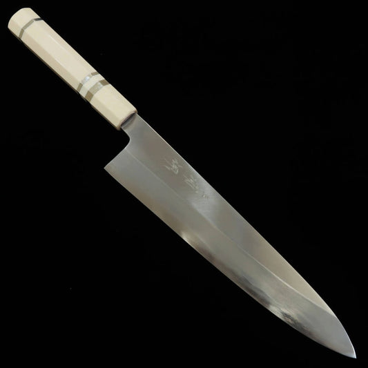 Miura Obidama Single-Edged Gyuto, Ginsan, Wood Finish, Corian Handle (240mm)
