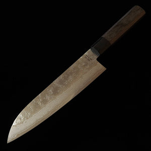 HIGUCHI Higuchi Santoku VG10 Damasco de 8 capas acabado Nashiji mango laminado gris (180 mm)