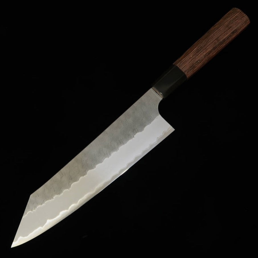 Nigara Hamono NIGARA Kiritsuke Gyuto Aogami Super, martelé, manche octogonal en wengé (210 mm)