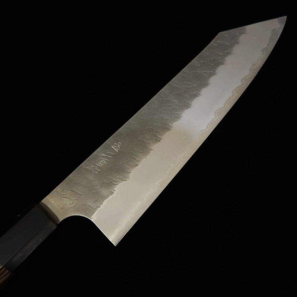 Nigara Hamono NIGARA Kiritsuke Gyuto Aogami Super, martelé, manche octogonal en wengé (210 mm)