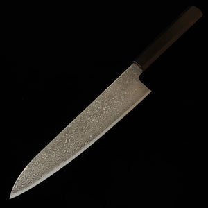 HATSUKOKORO gyuto VG10 Damasco níquel, mango octogonal de ébano (210 mm)