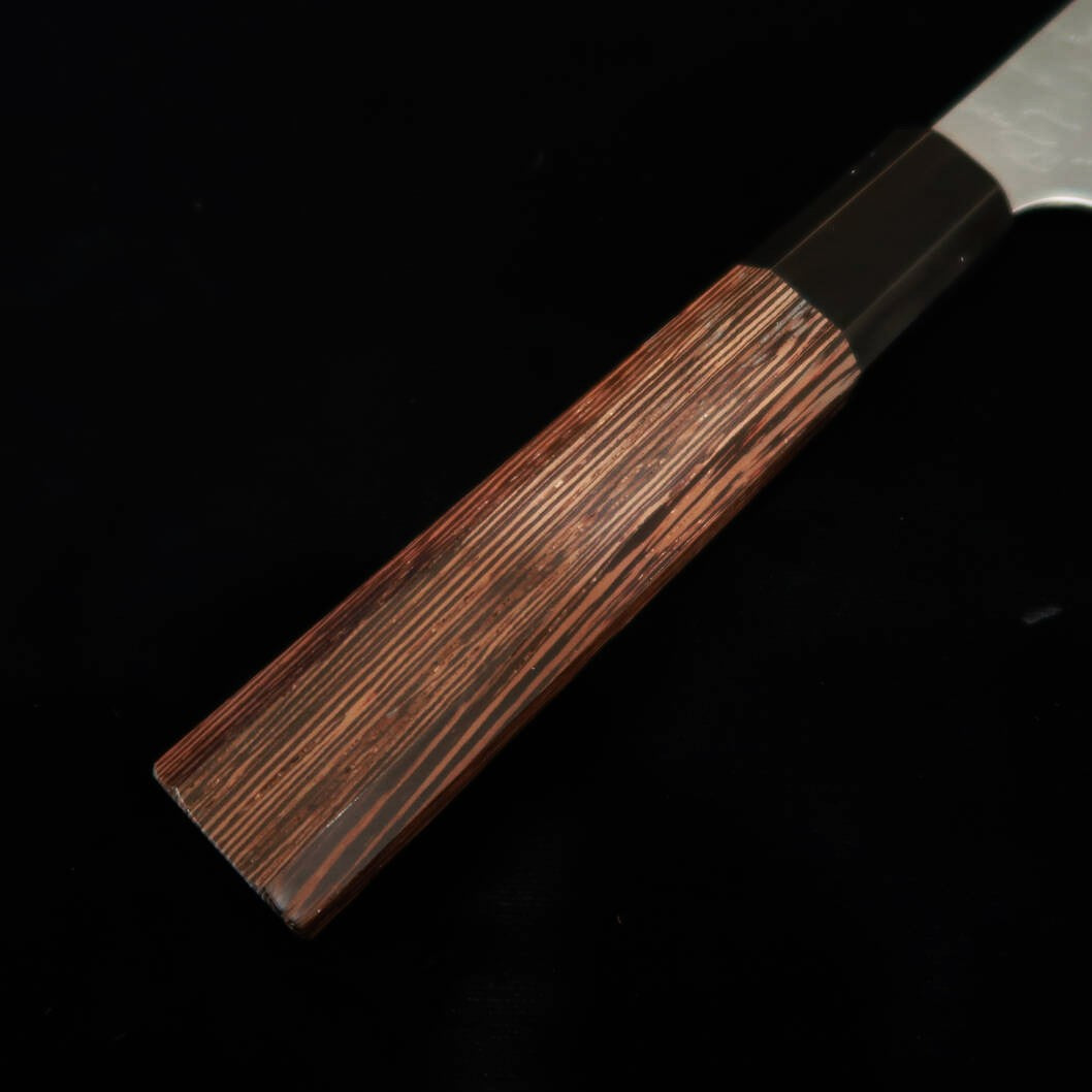Nigara Hamono NIGARA Kiritsuke Gyuto Aogami Super, martelé, manche octogonal en wengé (210 mm)