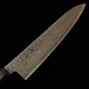 HATSUKOKORO gyuto VG10 Damasco níquel, mango octogonal de ébano (210 mm)