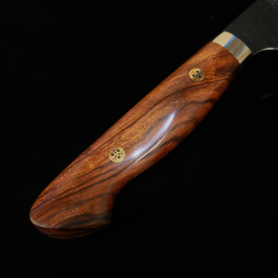 NIGARA 二唐刃物鍛錬所 Gyuto SG2, kuro-uchi martilleado, mango de ironwood (210 mm)