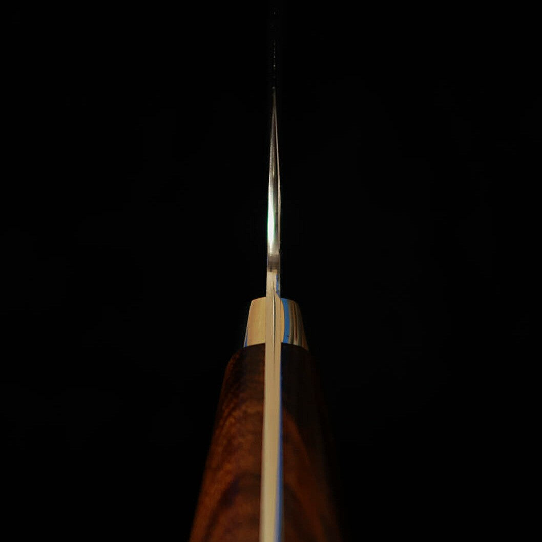 NIGARA 二唐刃物鍛錬所 Gyuto SG2, kuro-uchi martilleado, mango de ironwood (210 mm)