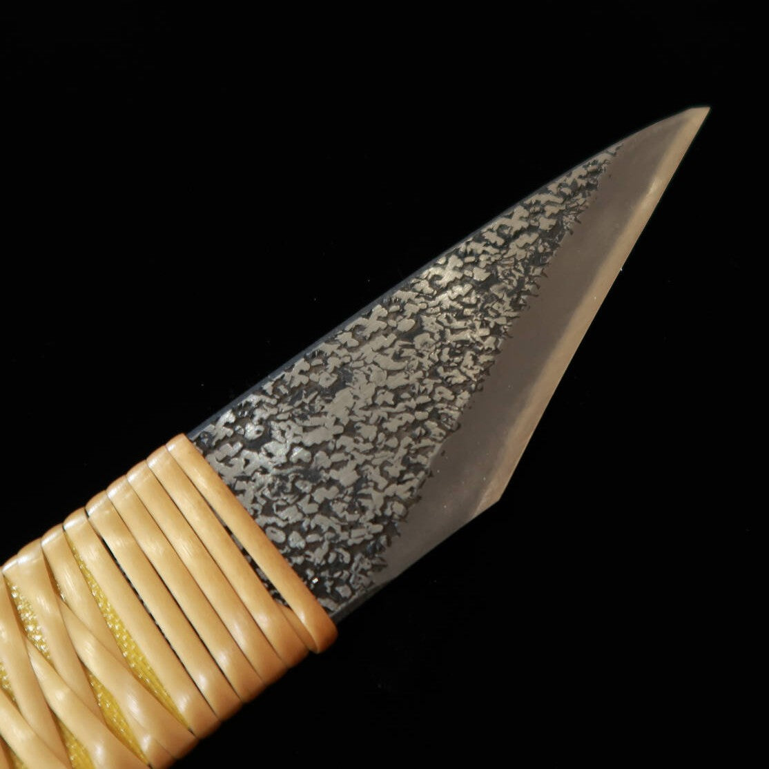 切出し小刀 青紙スーパー ピストル型 藤巻柄 （30mm）