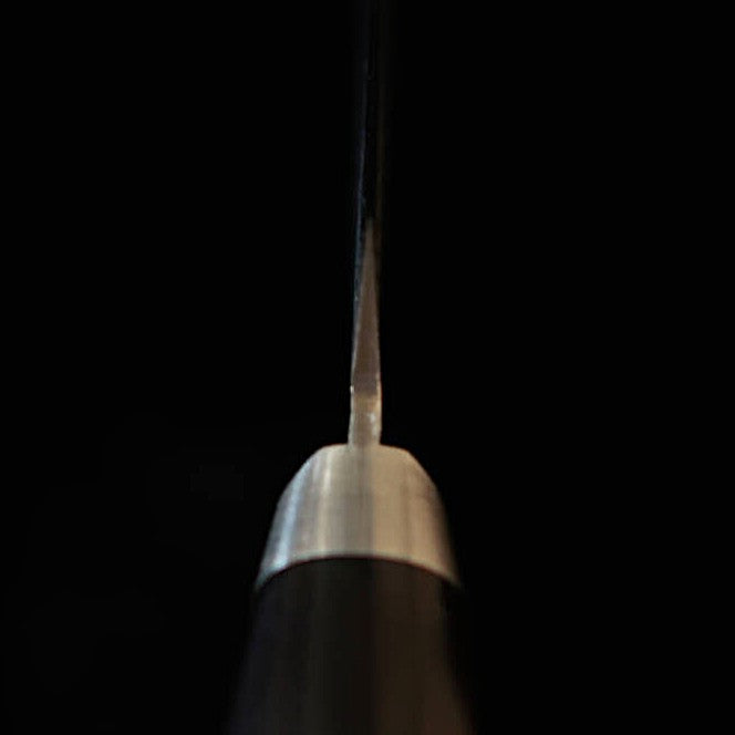 KOTETSU Kotetsu Petty VG10 Damasco martelado Cabo em laminado preto (135 mm)