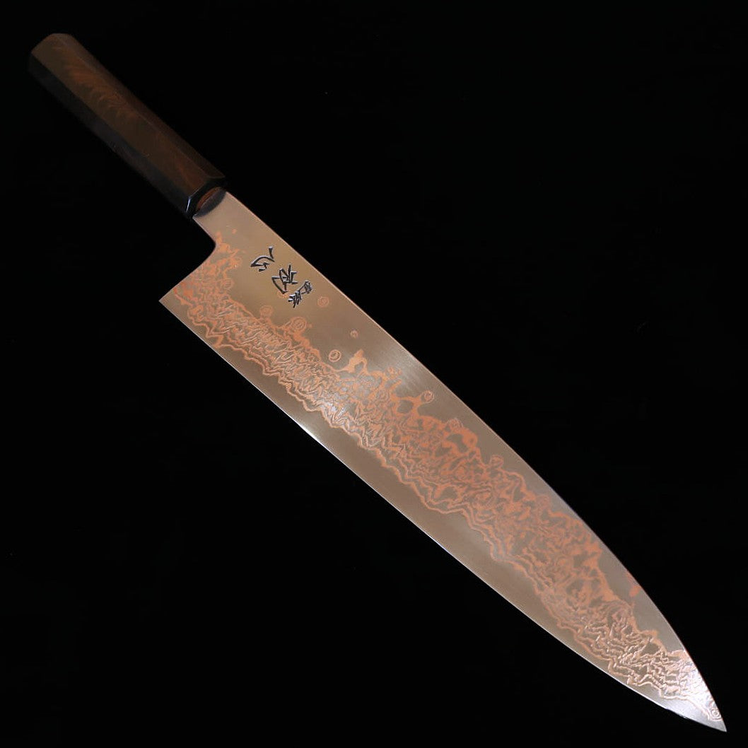 初心HATSUKOKORO 牛刀 SLD 有色ダマスカス 黒檀八角柄（270mm）
