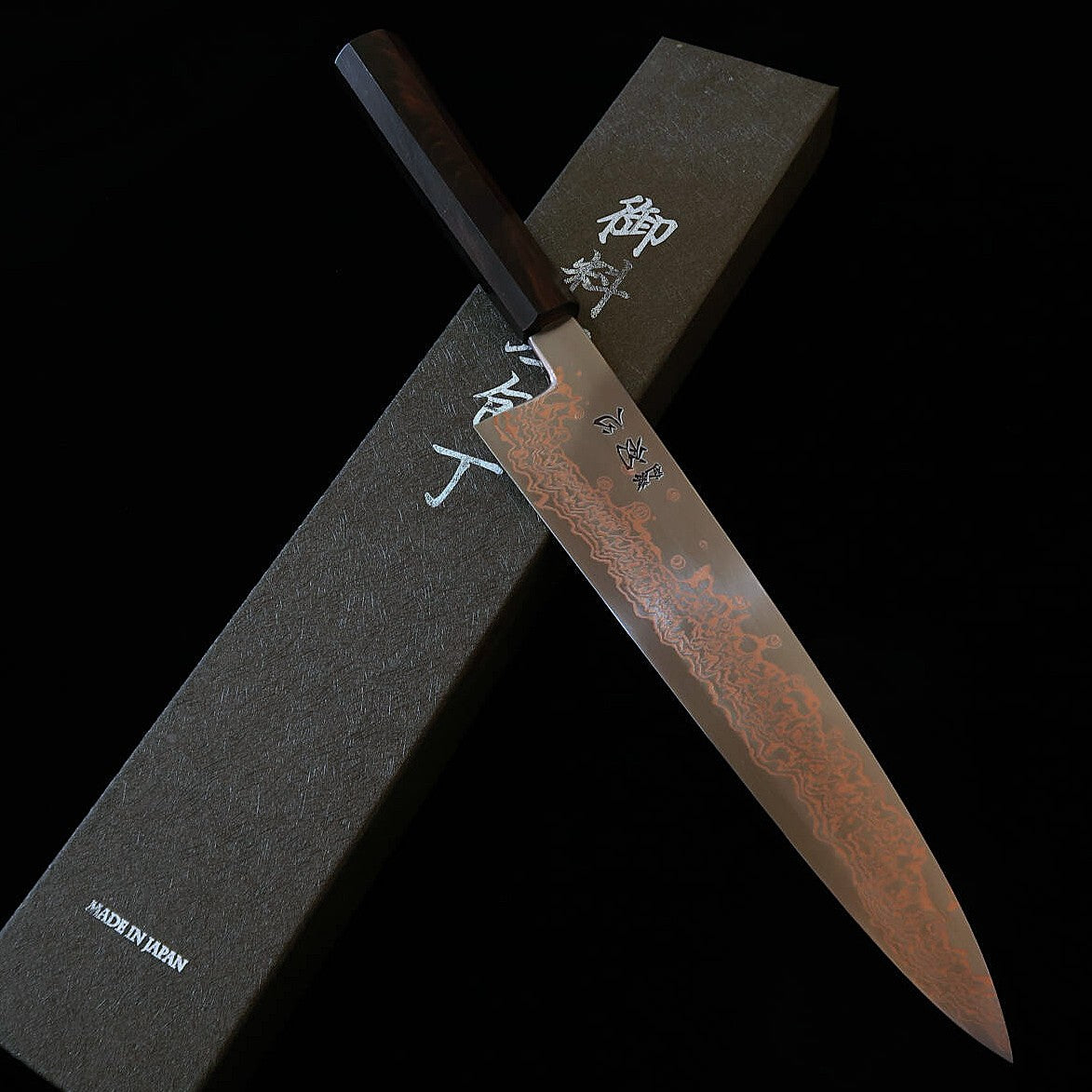 初心HATSUKOKORO 牛刀 SLD 有色ダマスカス 黒檀八角柄（270mm）