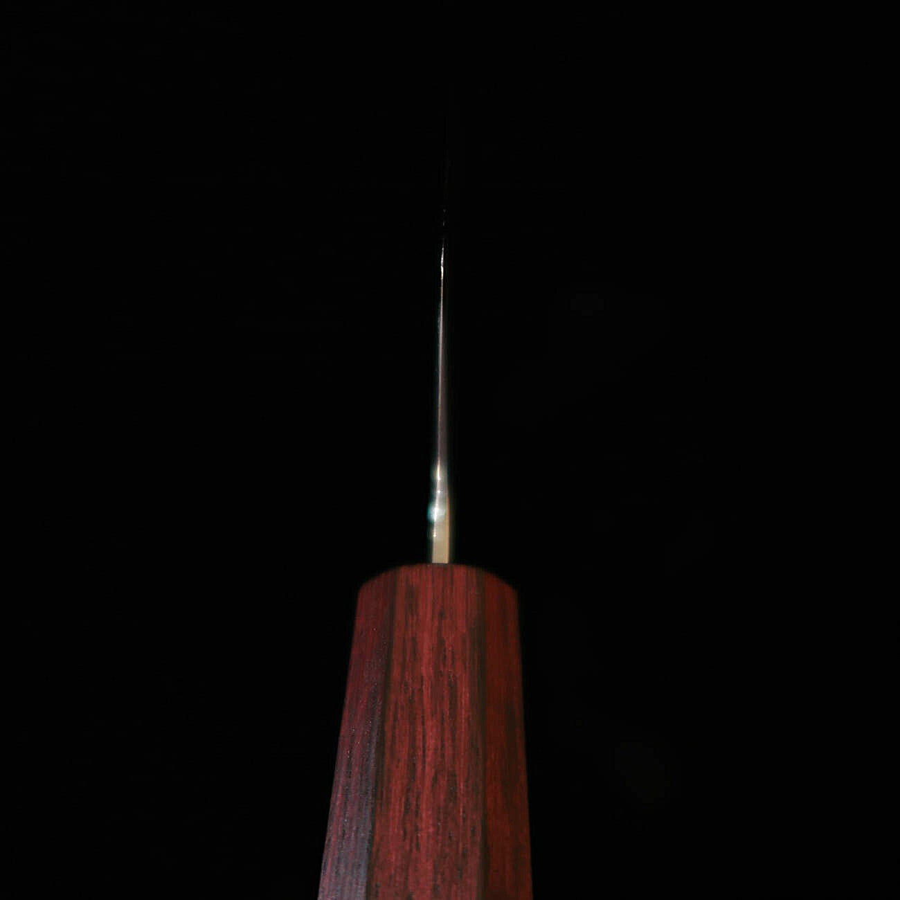 三浦 MIURA 三徳 銀紙三号 白ダマスカス 鎚目 燦紫柄 (165mm)