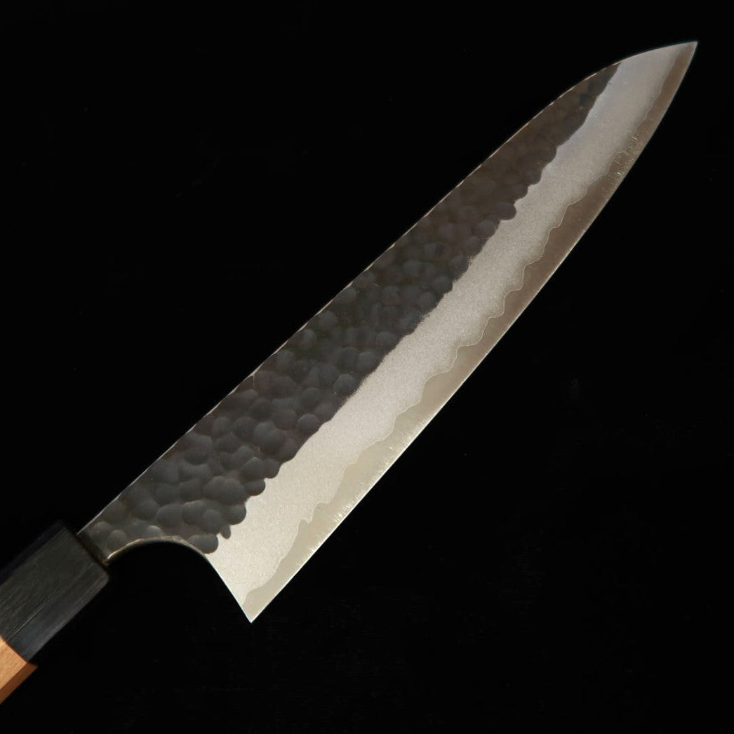 Masakage Koisu Gyuto - Aogami Super Steel, Hammered Finish, Black Iron, Paulownia Octagonal Handle (210/240mm)