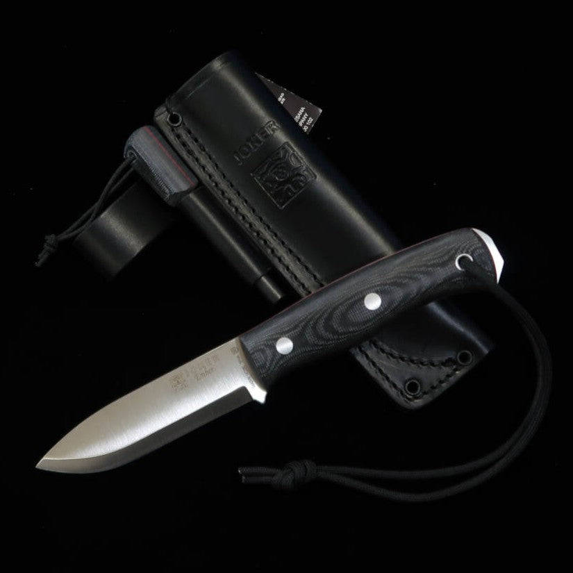 Faca Bushcraft com Firesteel JOKER Ember Micarta CM122-P (105mm)