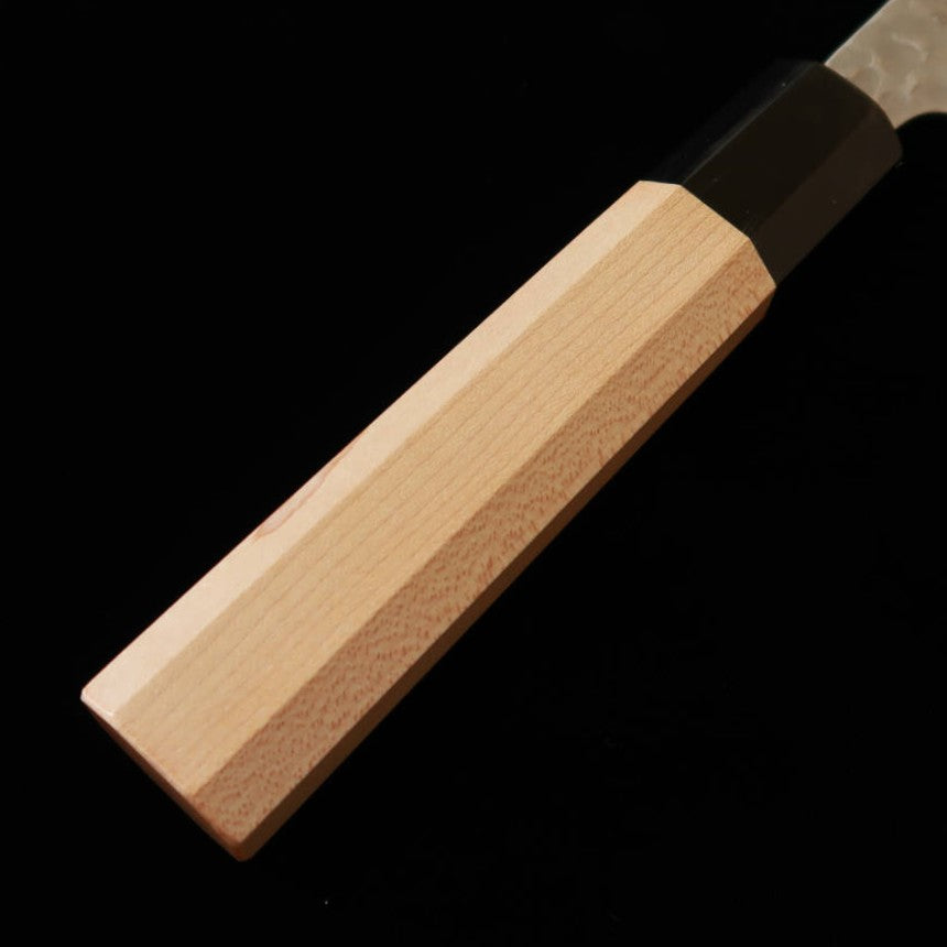 Miura Santoku acero Gingami #3, damasco mate, mango octogonal de arce y cuerno de búfalo (165 mm)