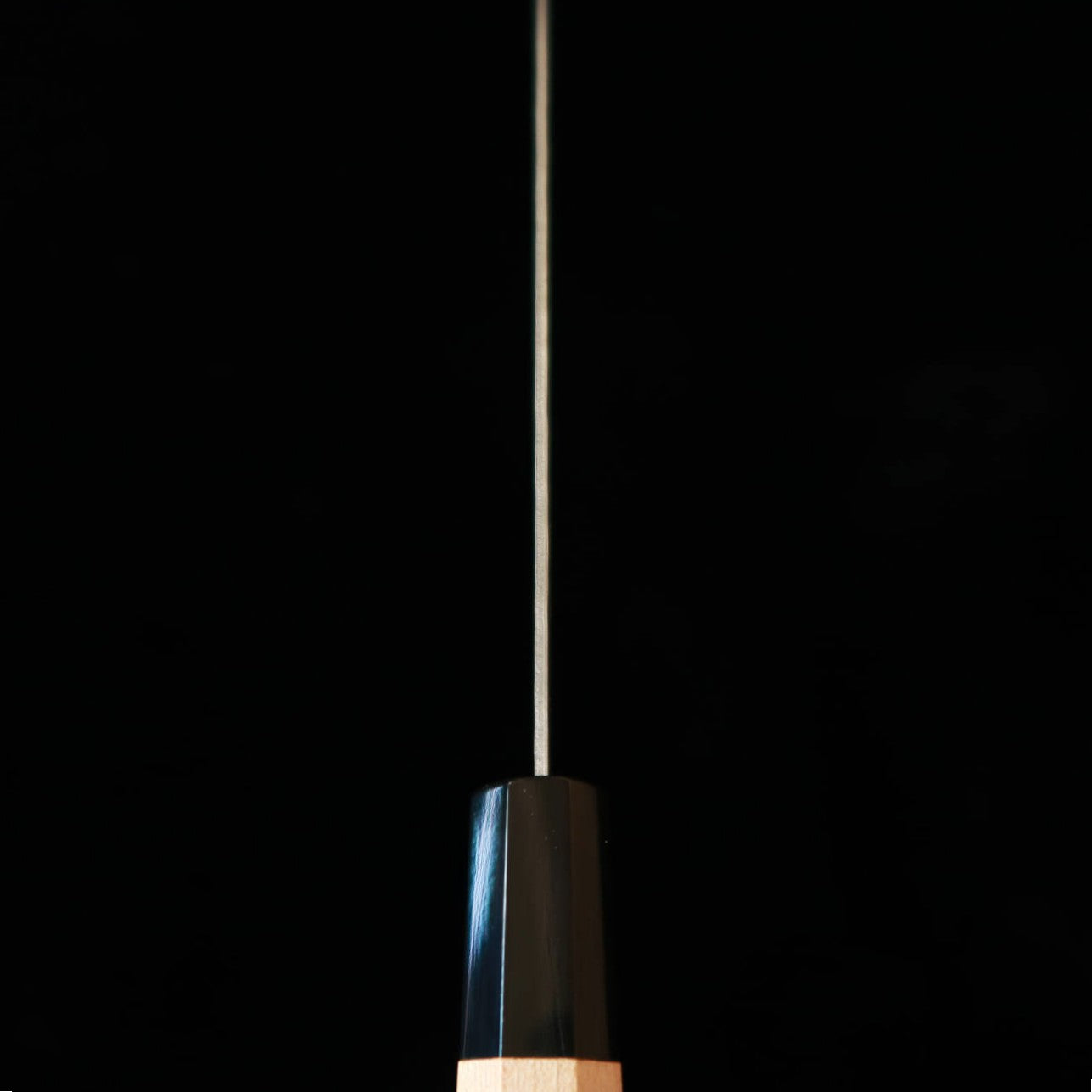 三浦MIURA 三徳 銀紙三号 マット ダマスカス メープル水牛八角柄（165mm）
