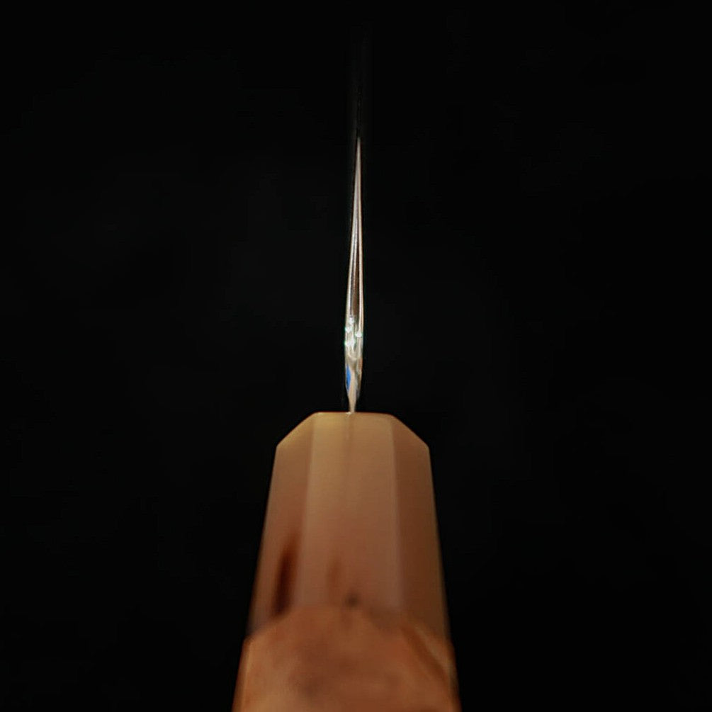 猿九 ENKYU 切付三徳 焔雲シリーズ SG2 ダマスカス 花梨水牛口輪八角柄（180ｍｍ）