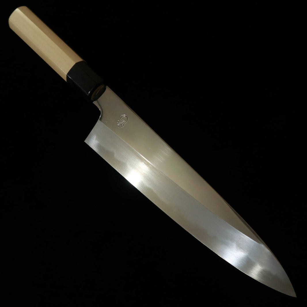 Sakai Kikumori Chōyō gyuto, aço Shirogami #2, cabo octogonal de magnólia (210 mm)
