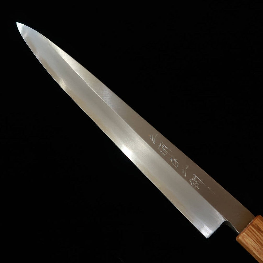三浦 MIURA 柳刃 白紙二号 本霞 樫八角漆塗柄 左利き用（270mm）