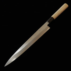 三浦 MIURA 柳刃 白紙二号 本霞 水牛朴栗型柄 左利き用 （270mm）