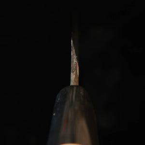 MIURA Yanagiba Shirogami nº2, Hon-Kasumi, mango de magnolia tipo castaña con virola de cuerno de búfalo, para zurdos (270 mm)