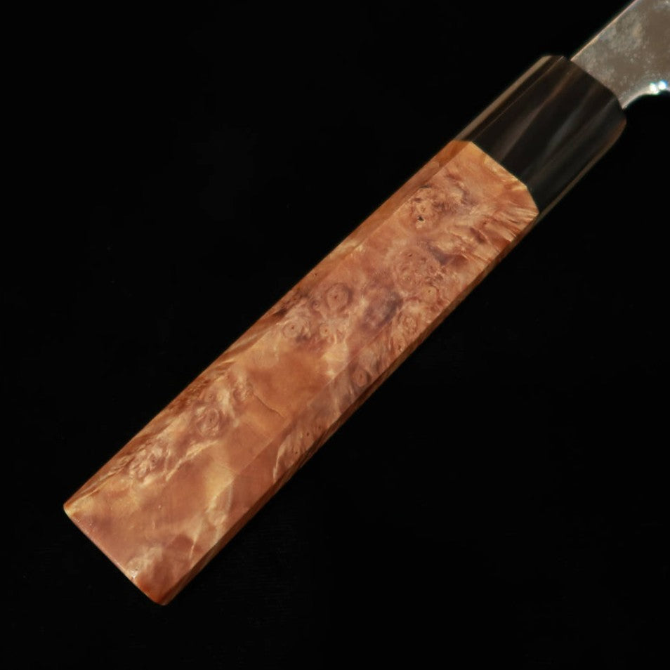 猿九 ENKYU 切付筋引 焔雲シリーズ SG2 ダマスカス 花梨水牛口輪八角柄　（270ｍｍ）