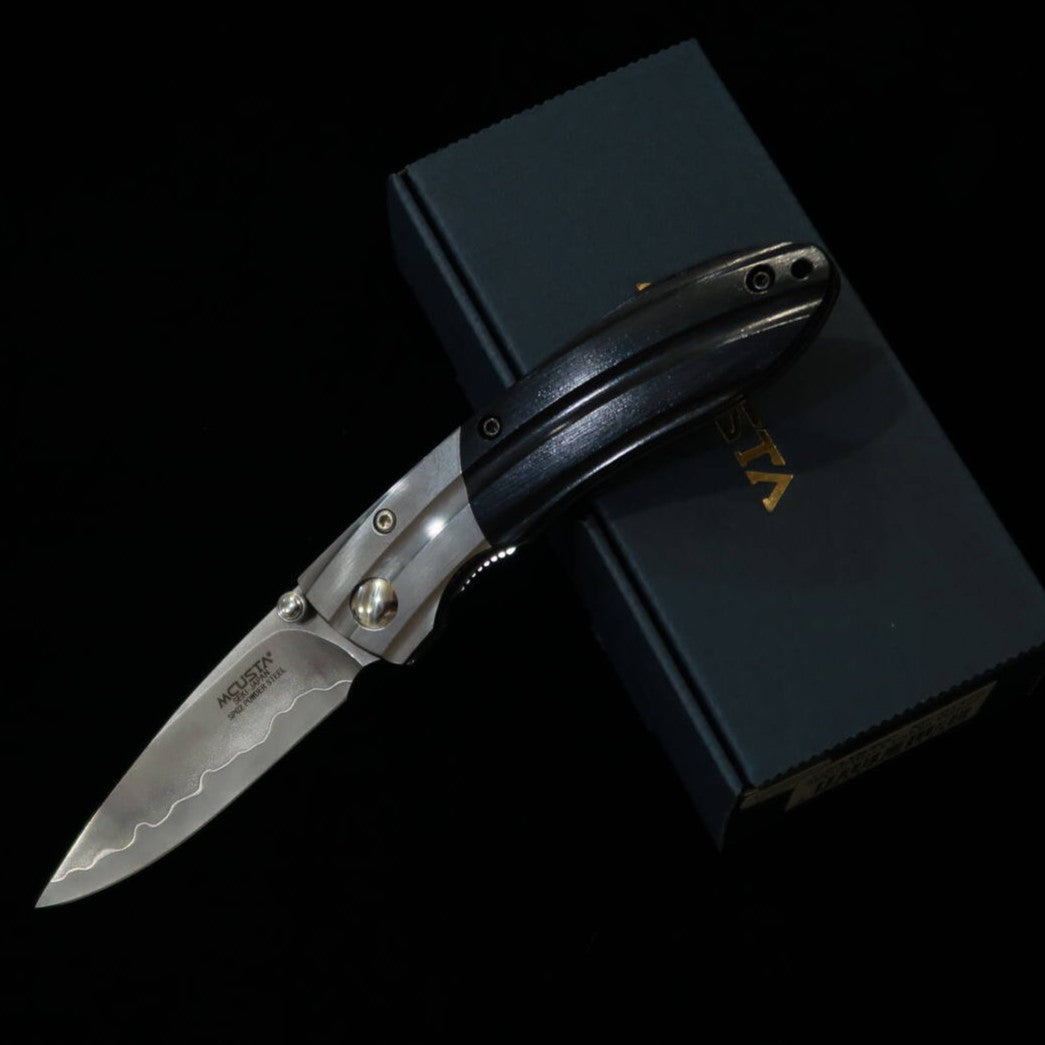 MCUSTA Mcusta Shinra Mixture Ripple SPG2 mango de pakkawood negro MC-0142G (71 mm)