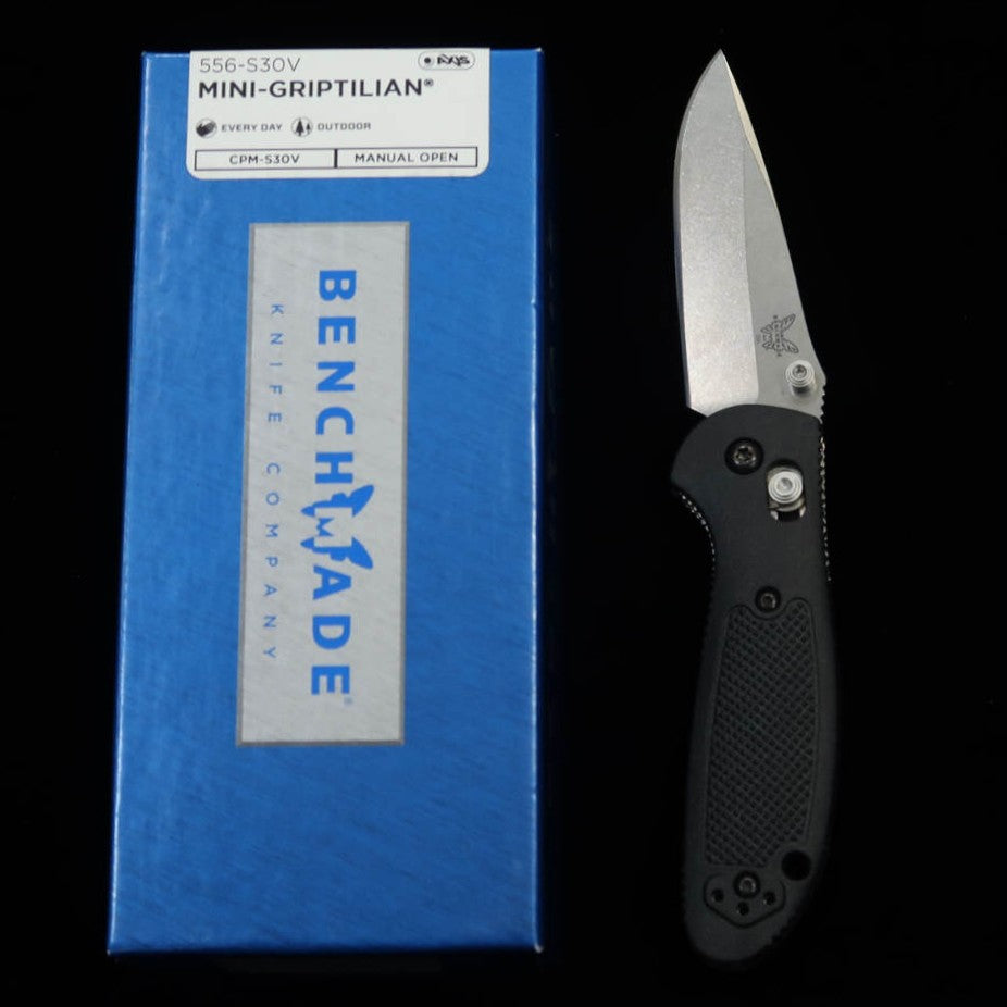 BENCHMADE bem556-S30V Mini Grip Tyrian Silver Straight Blade (70mm)