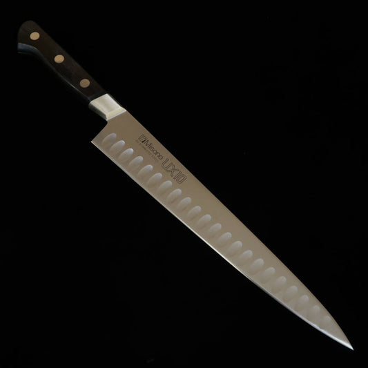 Sujihiki para salmón MISONO UX10 con mango de laminado negro (240/270 mm)