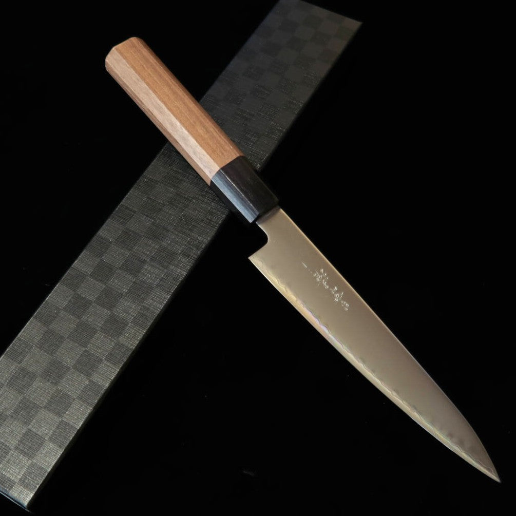 景清 KAGEKIYO クロマックス セミステンレス 和ペティ ウォルナット八角柄 (150mm)