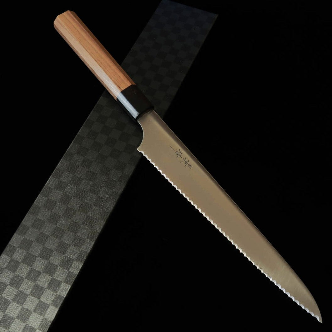 Faca de pão KAGEKIYO com cabo octogonal de nogueira e aço inox (240mm)