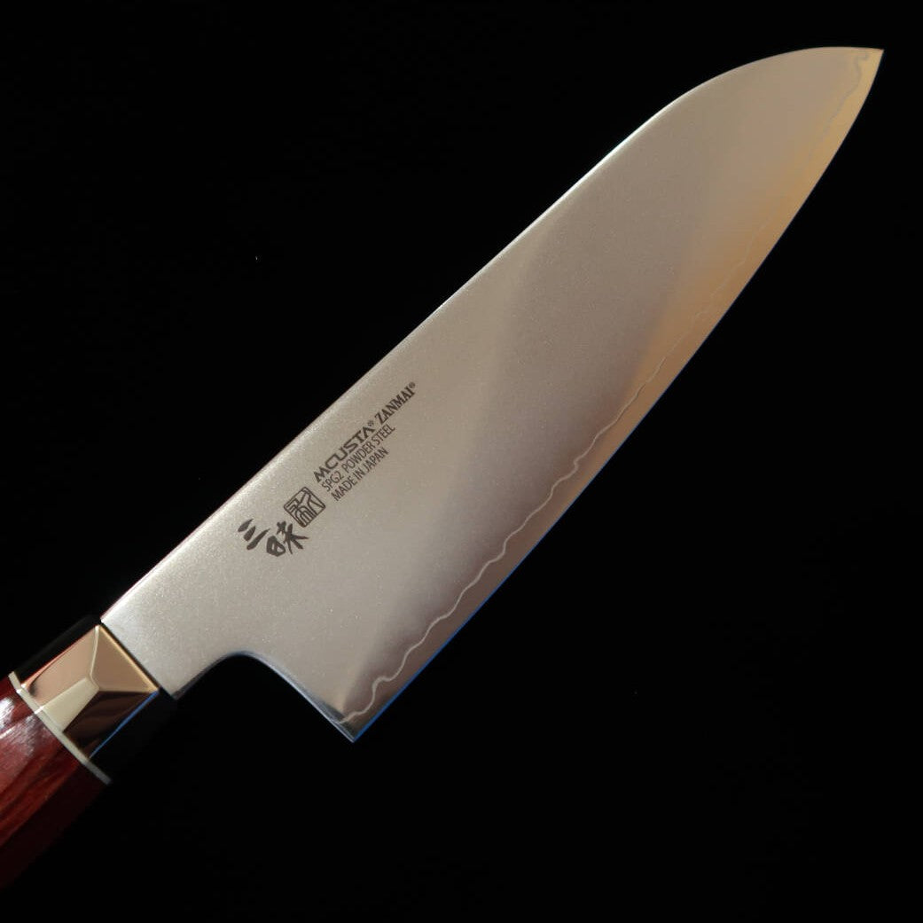 Santoku【Nuevo estándar】MCUSTA ZANMAI Revolution3 Rojo (180mm)